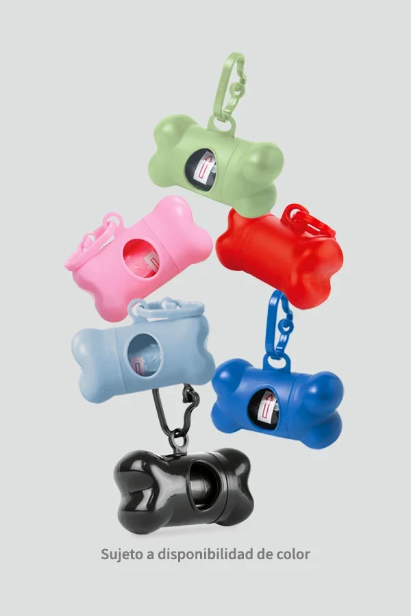 DISPENSADOR DE BOLSAS PARA PERRO - 2 PZAS, COLORES SURTIDOS