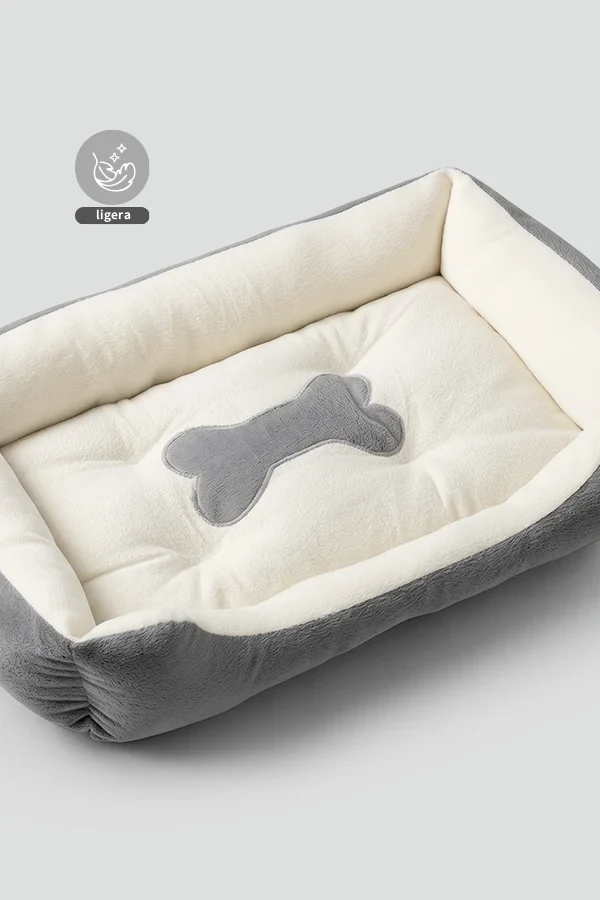 CAMA RECTANGULAR PARA MASCOTAS S GRIS 50X40